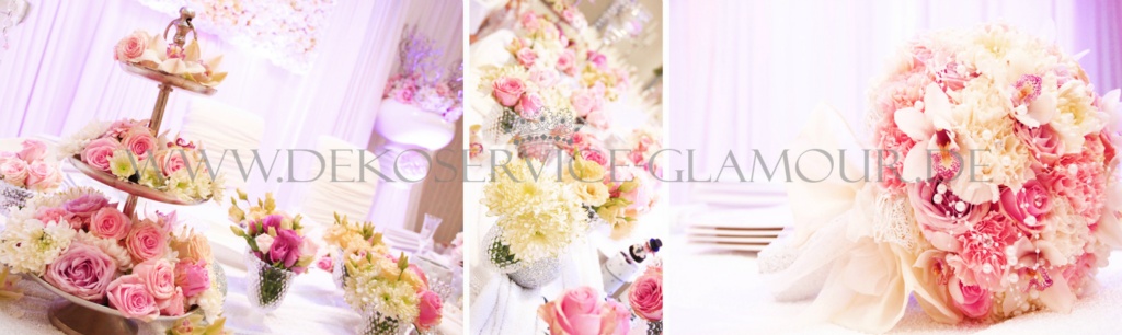 Dekoration rosa  weiss